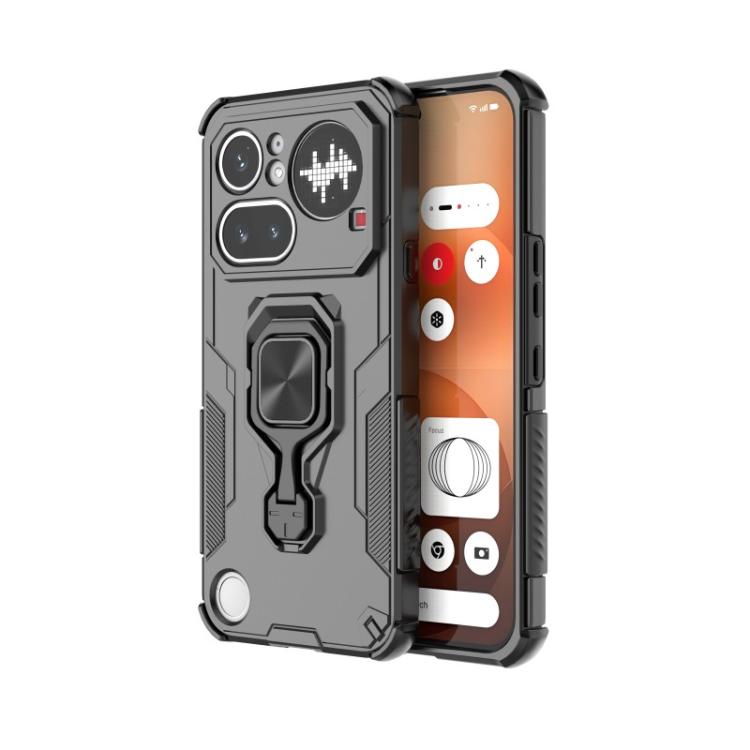 WANLONFENG Metal Kickstand Phone Case with Screen Protector, For Nothing Phone 4a Pro
