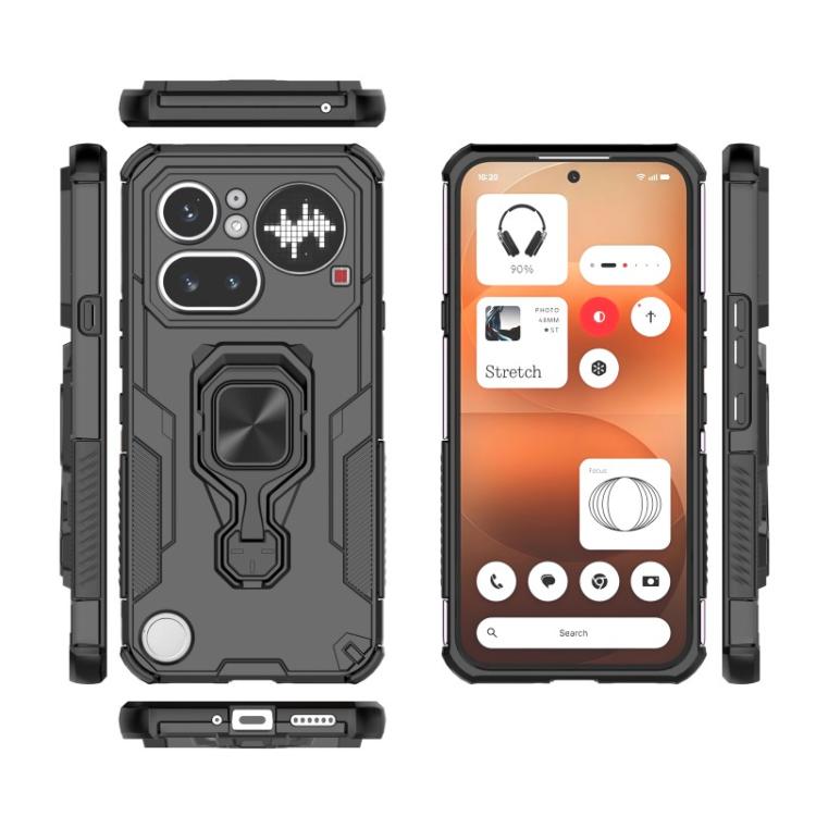 WANLONFENG Metal Kickstand Phone Case with Screen Protector, For Nothing Phone 4a Pro