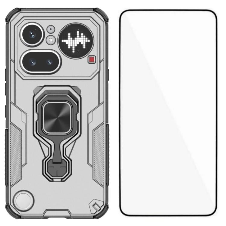 WANLONFENG Metal Kickstand Phone Case with Screen Protector, For Nothing Phone 4a Pro