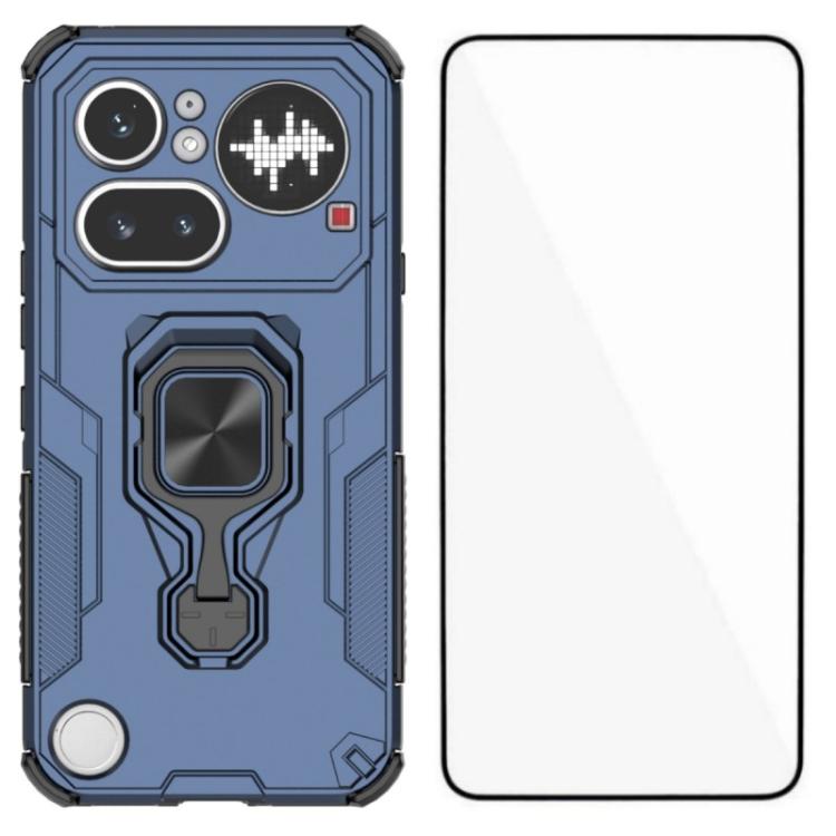 WANLONFENG Metal Kickstand Phone Case with Screen Protector, For Nothing Phone 4a Pro