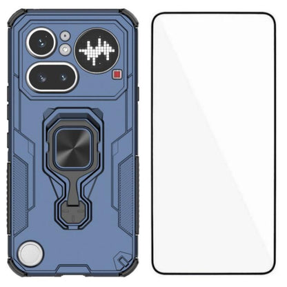 WANLONFENG Metal Kickstand Phone Case with Screen Protector, For Nothing Phone 4a Pro