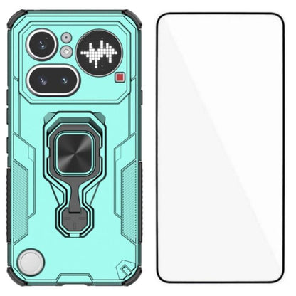 WANLONFENG Metal Kickstand Phone Case with Screen Protector, For Nothing Phone 4a Pro