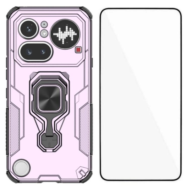 WANLONFENG Metal Kickstand Phone Case with Screen Protector, For Nothing Phone 4a Pro