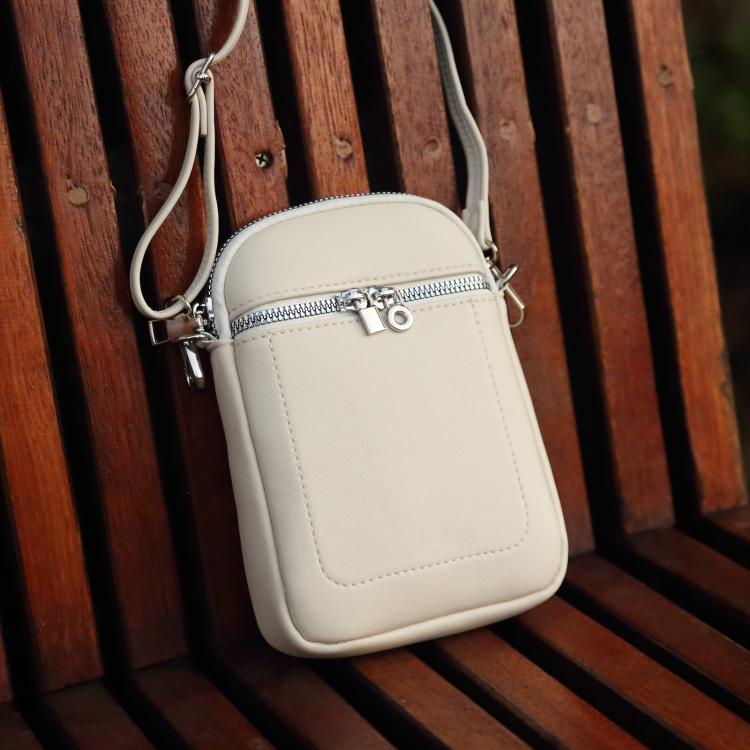 Mini Lambskin Texture Crossbody Phone Bag