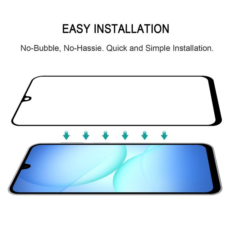 25pcs High Aluminum Full Screen Silk Printing Tempered Glass Film, For Galaxy Buddy5 5G, For Galaxy F07e 4G