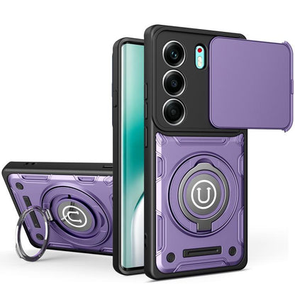 Sliding Camshield Holder Magnetic Phone Case, For Tecno Spark Go 3 / Pop 20 4G, For Tecno Camon 50 Pro 4G / 50 Ultra 5G, For Tecno Spark 40C, For Tecno Spark Go 2 4G / Pop 10, For Tecno Spark 40 Pro+ 4G, For Tecno Spark 40 Pro 4G, For Tecno Spark 40 4G...