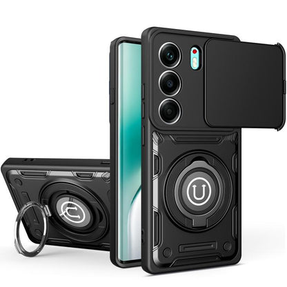 Sliding Camshield Holder Magnetic Phone Case, For Tecno Spark Go 3 / Pop 20 4G, For Tecno Camon 50 Pro 4G / 50 Ultra 5G, For Tecno Spark 40C, For Tecno Spark Go 2 4G / Pop 10, For Tecno Spark 40 Pro+ 4G, For Tecno Spark 40 Pro 4G, For Tecno Spark 40 4G...