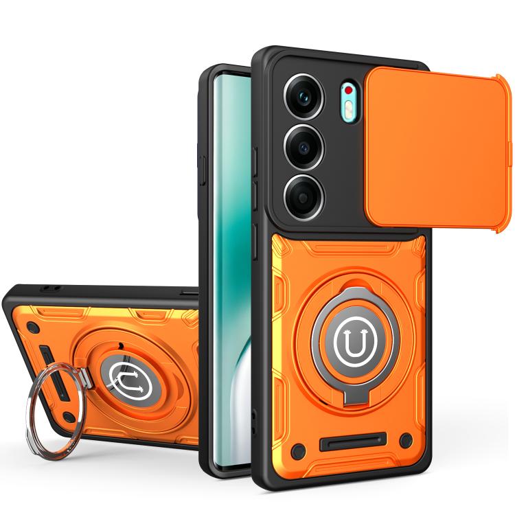 Sliding Camshield Holder Magnetic Phone Case, For Tecno Spark Go 3 / Pop 20 4G, For Tecno Camon 50 Pro 4G / 50 Ultra 5G, For Tecno Spark 40C, For Tecno Spark Go 2 4G / Pop 10, For Tecno Spark 40 Pro+ 4G, For Tecno Spark 40 Pro 4G, For Tecno Spark 40 4G...