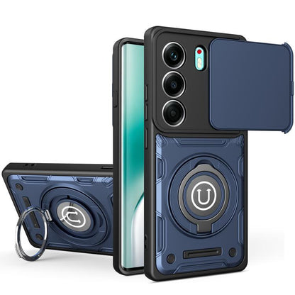 Sliding Camshield Holder Magnetic Phone Case, For Tecno Spark Go 3 / Pop 20 4G, For Tecno Camon 50 Pro 4G / 50 Ultra 5G, For Tecno Spark 40C, For Tecno Spark Go 2 4G / Pop 10, For Tecno Spark 40 Pro+ 4G, For Tecno Spark 40 Pro 4G, For Tecno Spark 40 4G...