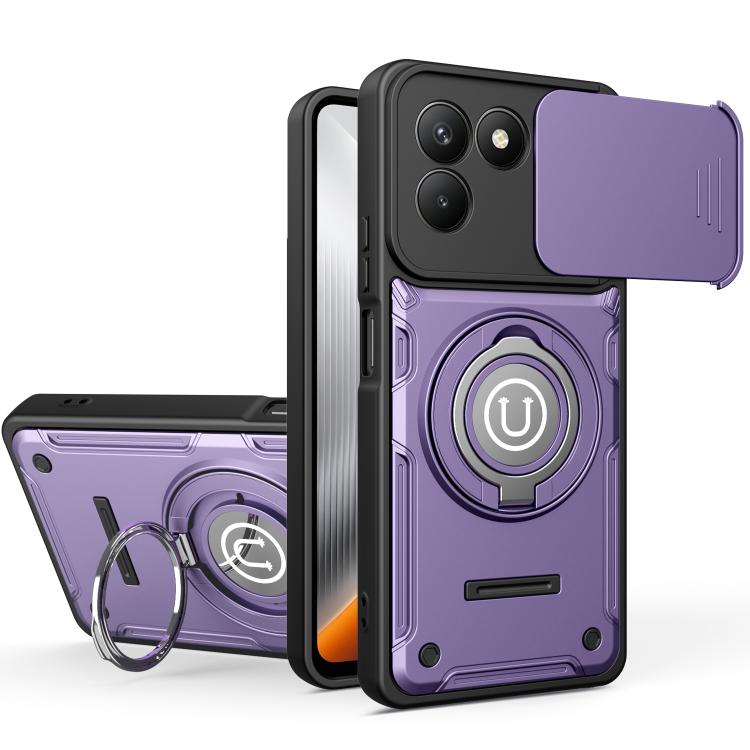Sliding Camshield Holder Magnetic Phone Case, For Tecno Spark Go 3 / Pop 20 4G, For Tecno Camon 50 Pro 4G / 50 Ultra 5G, For Tecno Spark 40C, For Tecno Spark Go 2 4G / Pop 10, For Tecno Spark 40 Pro+ 4G, For Tecno Spark 40 Pro 4G, For Tecno Spark 40 4G...