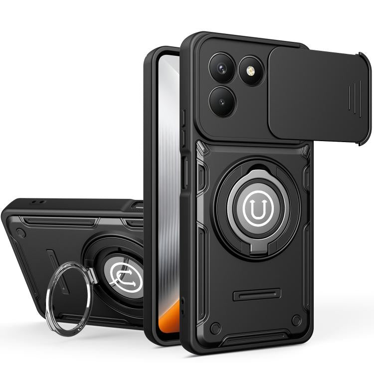 Sliding Camshield Holder Magnetic Phone Case, For Tecno Spark Go 3 / Pop 20 4G, For Tecno Camon 50 Pro 4G / 50 Ultra 5G, For Tecno Spark 40C, For Tecno Spark Go 2 4G / Pop 10, For Tecno Spark 40 Pro+ 4G, For Tecno Spark 40 Pro 4G, For Tecno Spark 40 4G...