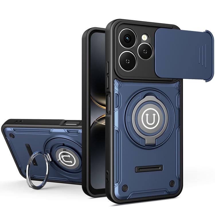 Sliding Camshield Holder Magnetic Phone Case, For Tecno Spark Go 3 / Pop 20 4G, For Tecno Camon 50 Pro 4G / 50 Ultra 5G, For Tecno Spark 40C, For Tecno Spark Go 2 4G / Pop 10, For Tecno Spark 40 Pro+ 4G, For Tecno Spark 40 Pro 4G, For Tecno Spark 40 4G...