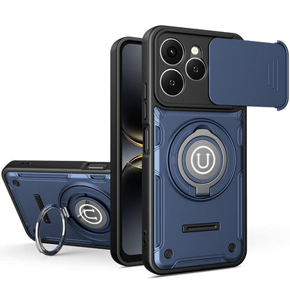 Sliding Camshield Holder Magnetic Phone Case, For Tecno Spark Go 3 / Pop 20 4G, For Tecno Camon 50 Pro 4G / 50 Ultra 5G, For Tecno Spark 40C, For Tecno Spark Go 2 4G / Pop 10, For Tecno Spark 40 Pro+ 4G, For Tecno Spark 40 Pro 4G, For Tecno Spark 40 4G...