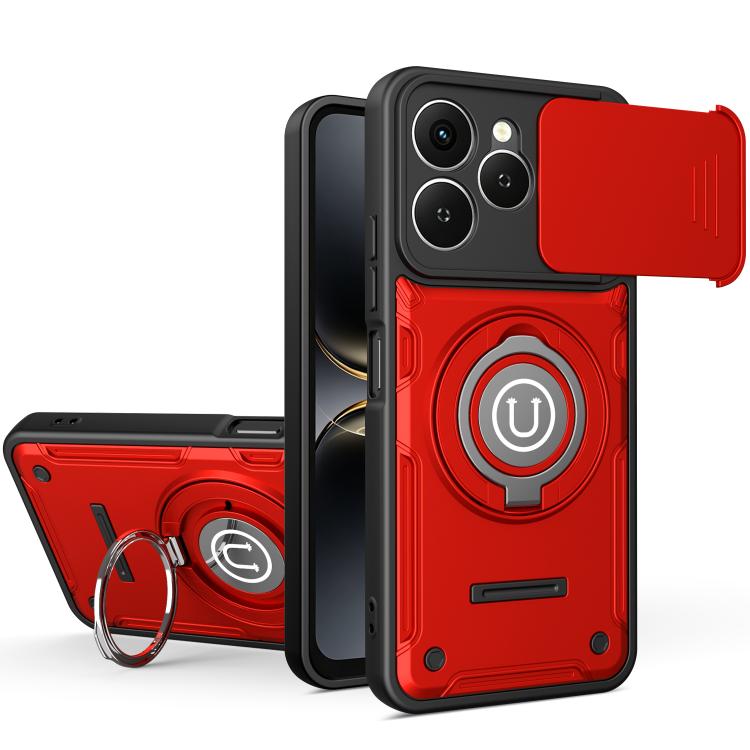 Sliding Camshield Holder Magnetic Phone Case, For Tecno Spark Go 3 / Pop 20 4G, For Tecno Camon 50 Pro 4G / 50 Ultra 5G, For Tecno Spark 40C, For Tecno Spark Go 2 4G / Pop 10, For Tecno Spark 40 Pro+ 4G, For Tecno Spark 40 Pro 4G, For Tecno Spark 40 4G...