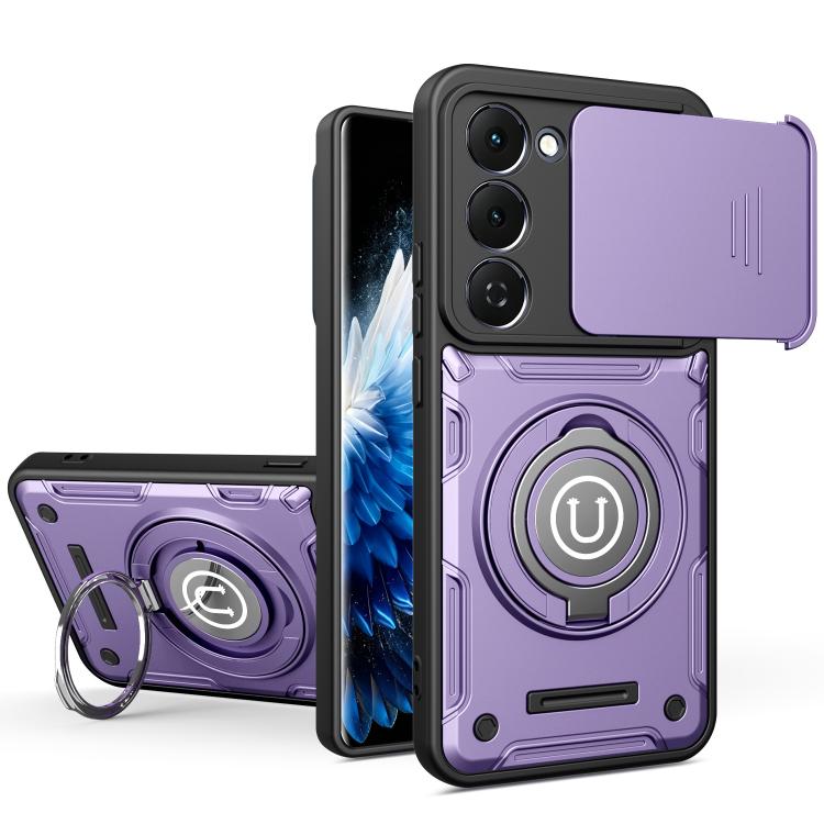 Sliding Camshield Holder Magnetic Phone Case, For Tecno Spark Go 3 / Pop 20 4G, For Tecno Camon 50 Pro 4G / 50 Ultra 5G, For Tecno Spark 40C, For Tecno Spark Go 2 4G / Pop 10, For Tecno Spark 40 Pro+ 4G, For Tecno Spark 40 Pro 4G, For Tecno Spark 40 4G...
