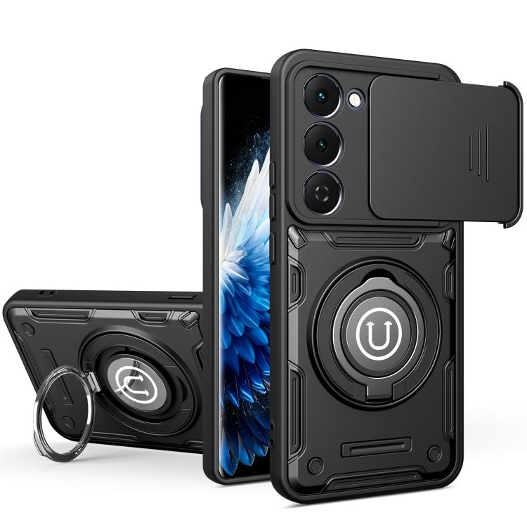 Sliding Camshield Holder Magnetic Phone Case, For Tecno Spark Go 3 / Pop 20 4G, For Tecno Camon 50 Pro 4G / 50 Ultra 5G, For Tecno Spark 40C, For Tecno Spark Go 2 4G / Pop 10, For Tecno Spark 40 Pro+ 4G, For Tecno Spark 40 Pro 4G, For Tecno Spark 40 4G...
