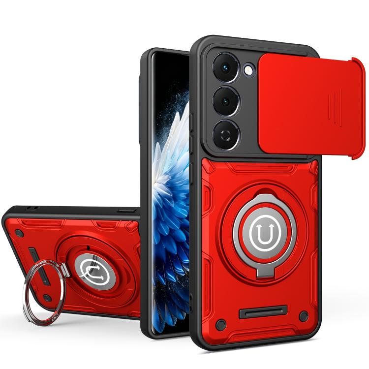 Sliding Camshield Holder Magnetic Phone Case, For Tecno Spark Go 3 / Pop 20 4G, For Tecno Camon 50 Pro 4G / 50 Ultra 5G, For Tecno Spark 40C, For Tecno Spark Go 2 4G / Pop 10, For Tecno Spark 40 Pro+ 4G, For Tecno Spark 40 Pro 4G, For Tecno Spark 40 4G...