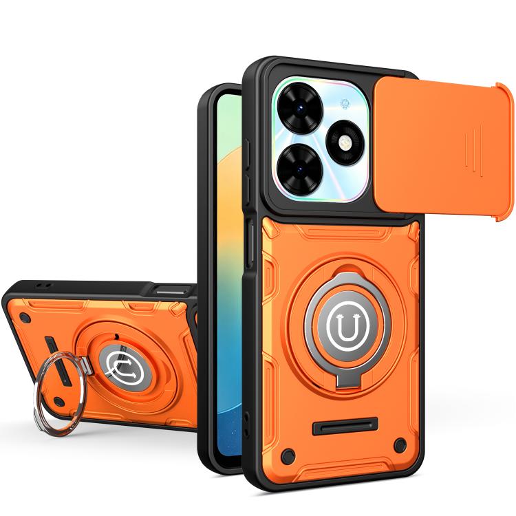 Sliding Camshield Holder Magnetic Phone Case, For Tecno Spark Go 3 / Pop 20 4G, For Tecno Camon 50 Pro 4G / 50 Ultra 5G, For Tecno Spark 40C, For Tecno Spark Go 2 4G / Pop 10, For Tecno Spark 40 Pro+ 4G, For Tecno Spark 40 Pro 4G, For Tecno Spark 40 4G...