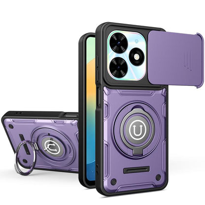 Sliding Camshield Holder Magnetic Phone Case, For Tecno Spark Go 3 / Pop 20 4G, For Tecno Camon 50 Pro 4G / 50 Ultra 5G, For Tecno Spark 40C, For Tecno Spark Go 2 4G / Pop 10, For Tecno Spark 40 Pro+ 4G, For Tecno Spark 40 Pro 4G, For Tecno Spark 40 4G...