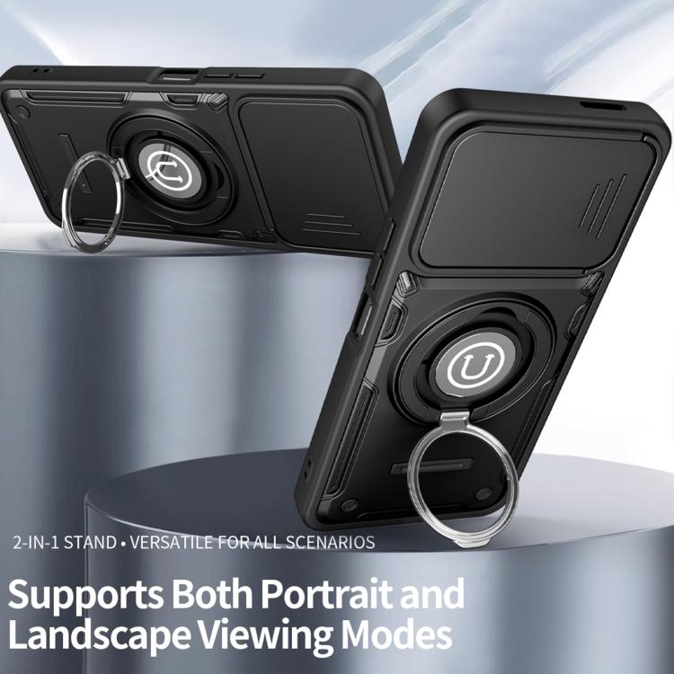 Sliding Camshield Holder Magnetic Phone Case, For Tecno Spark Go 3 / Pop 20 4G, For Tecno Camon 50 Pro 4G / 50 Ultra 5G, For Tecno Spark 40C, For Tecno Spark Go 2 4G / Pop 10, For Tecno Spark 40 Pro+ 4G, For Tecno Spark 40 Pro 4G, For Tecno Spark 40 4G...