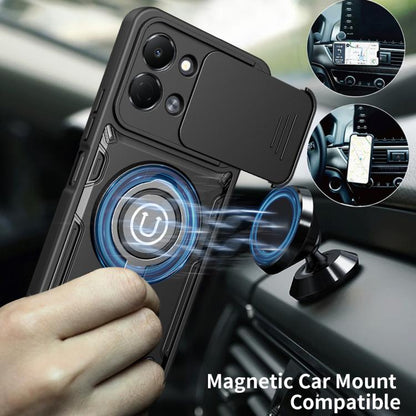 Sliding Camshield Holder Magnetic Phone Case, For Tecno Spark Go 3 / Pop 20 4G, For Tecno Camon 50 Pro 4G / 50 Ultra 5G, For Tecno Spark 40C, For Tecno Spark Go 2 4G / Pop 10, For Tecno Spark 40 Pro+ 4G, For Tecno Spark 40 Pro 4G, For Tecno Spark 40 4G...