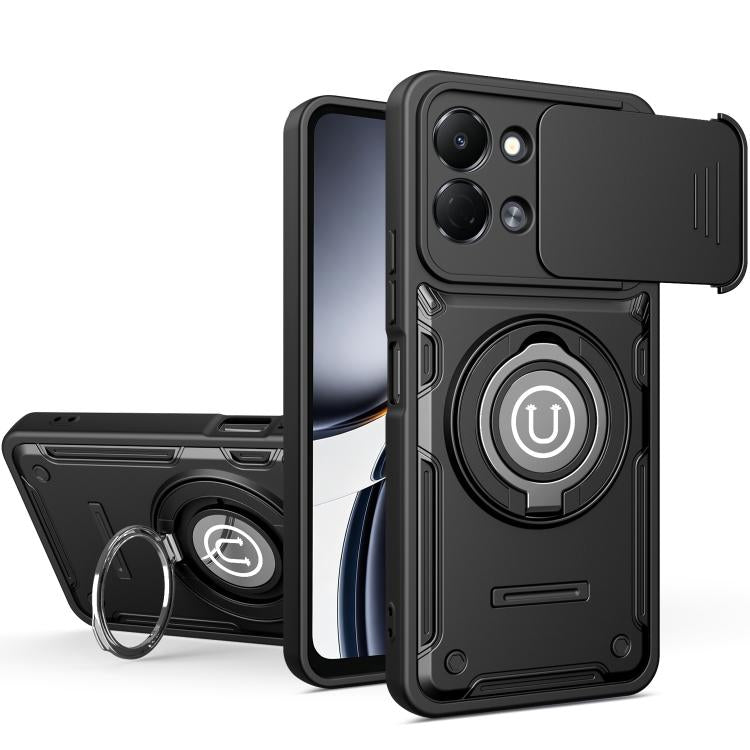 Sliding Camshield Holder Magnetic Phone Case, For Tecno Spark Go 3 / Pop 20 4G, For Tecno Camon 50 Pro 4G / 50 Ultra 5G, For Tecno Spark 40C, For Tecno Spark Go 2 4G / Pop 10, For Tecno Spark 40 Pro+ 4G, For Tecno Spark 40 Pro 4G, For Tecno Spark 40 4G...