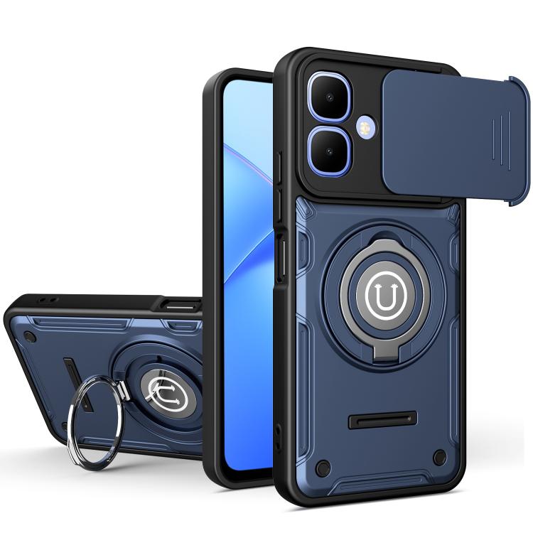 Sliding Camshield Holder Magnetic Phone Case, For Tecno Spark Go 3 / Pop 20 4G, For Tecno Camon 50 Pro 4G / 50 Ultra 5G, For Tecno Spark 40C, For Tecno Spark Go 2 4G / Pop 10, For Tecno Spark 40 Pro+ 4G, For Tecno Spark 40 Pro 4G, For Tecno Spark 40 4G...