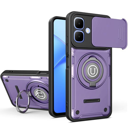 Sliding Camshield Holder Magnetic Phone Case, For Tecno Spark Go 3 / Pop 20 4G, For Tecno Camon 50 Pro 4G / 50 Ultra 5G, For Tecno Spark 40C, For Tecno Spark Go 2 4G / Pop 10, For Tecno Spark 40 Pro+ 4G, For Tecno Spark 40 Pro 4G, For Tecno Spark 40 4G...