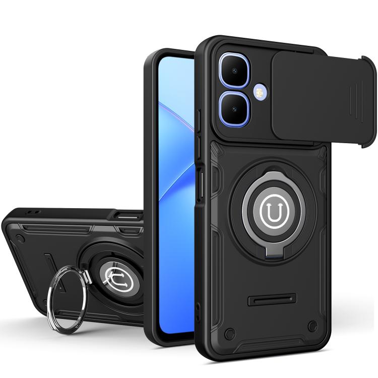 Sliding Camshield Holder Magnetic Phone Case, For Tecno Spark Go 3 / Pop 20 4G, For Tecno Camon 50 Pro 4G / 50 Ultra 5G, For Tecno Spark 40C, For Tecno Spark Go 2 4G / Pop 10, For Tecno Spark 40 Pro+ 4G, For Tecno Spark 40 Pro 4G, For Tecno Spark 40 4G...