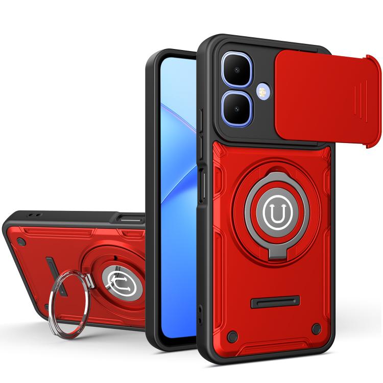 Sliding Camshield Holder Magnetic Phone Case, For Tecno Spark Go 3 / Pop 20 4G, For Tecno Camon 50 Pro 4G / 50 Ultra 5G, For Tecno Spark 40C, For Tecno Spark Go 2 4G / Pop 10, For Tecno Spark 40 Pro+ 4G, For Tecno Spark 40 Pro 4G, For Tecno Spark 40 4G...