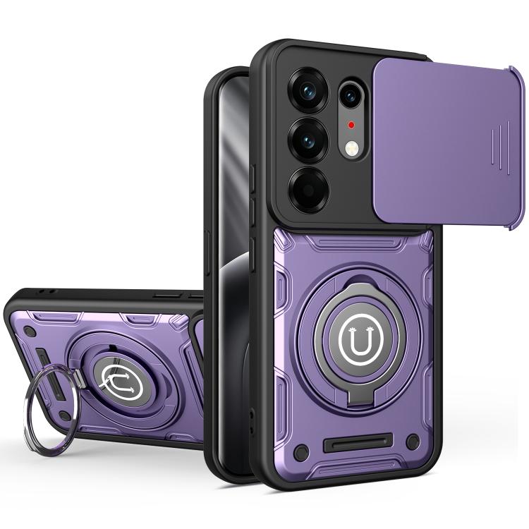Sliding Camshield Holder Magnetic Phone Case, For Tecno Spark Go 3 / Pop 20 4G, For Tecno Camon 50 Pro 4G / 50 Ultra 5G, For Tecno Spark 40C, For Tecno Spark Go 2 4G / Pop 10, For Tecno Spark 40 Pro+ 4G, For Tecno Spark 40 Pro 4G, For Tecno Spark 40 4G...