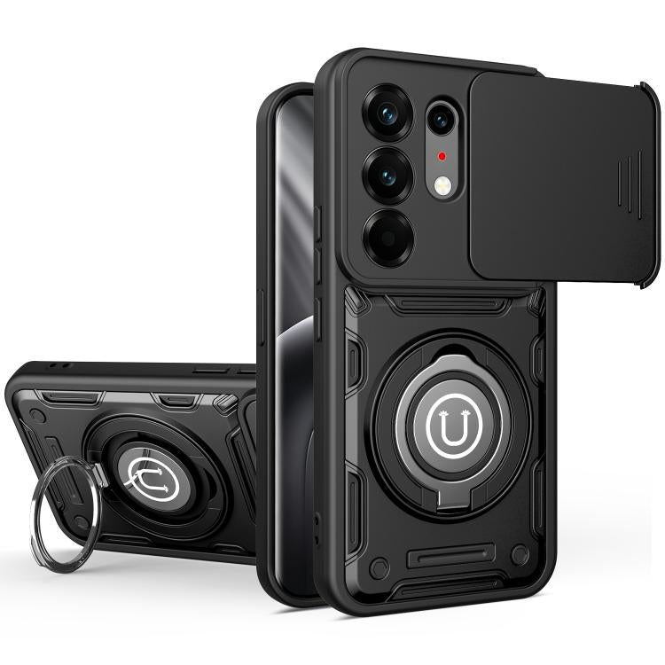 Sliding Camshield Holder Magnetic Phone Case, For Tecno Spark Go 3 / Pop 20 4G, For Tecno Camon 50 Pro 4G / 50 Ultra 5G, For Tecno Spark 40C, For Tecno Spark Go 2 4G / Pop 10, For Tecno Spark 40 Pro+ 4G, For Tecno Spark 40 Pro 4G, For Tecno Spark 40 4G...