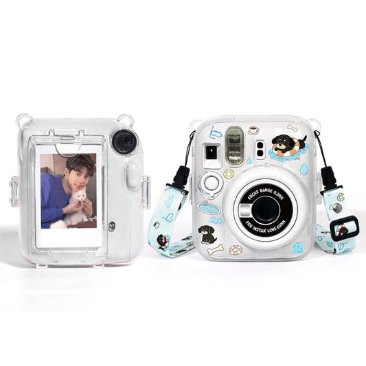 Fototasche Kristallhülle DIY-Aufkleber-Set mit Schultergurt, für FUJIFILM instax mini 13