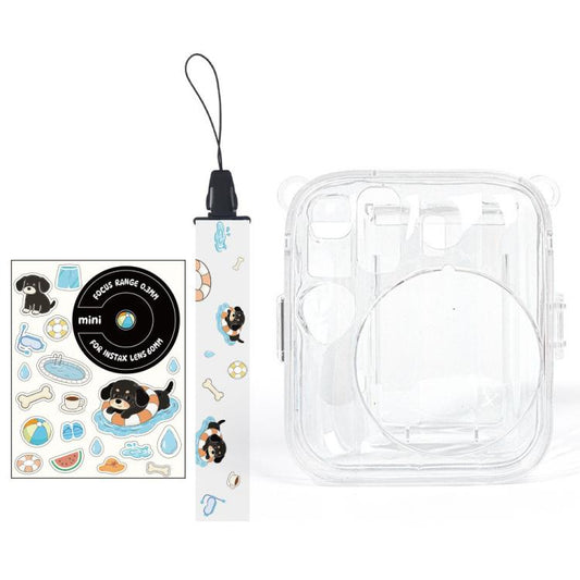Fototasche Kristallhülle DIY-Aufkleber-Set mit Schultergurt, für FUJIFILM instax mini 13
