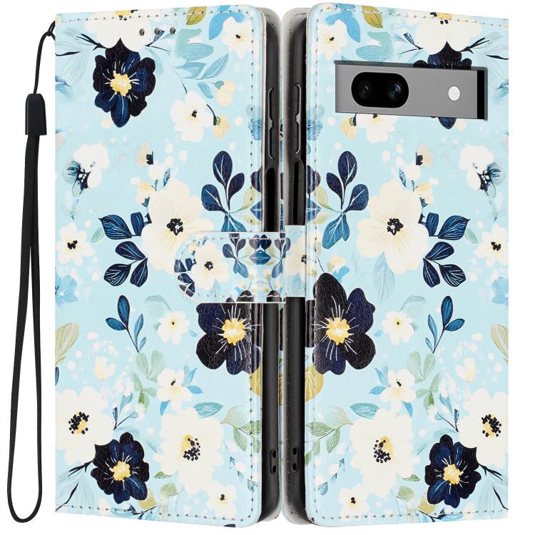 Colorful Painting Vegan Leather Phone Case with Lanyard, For Google Pixel 8, For Google Pixel 7a, For Google Pixel 7 Pro 5G