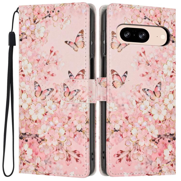 Colorful Painting Vegan Leather Phone Case with Lanyard, For Google Pixel 8, For Google Pixel 7a, For Google Pixel 7 Pro 5G