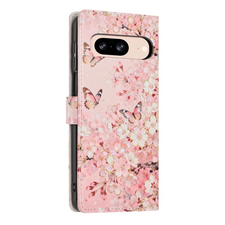 Colorful Painting Vegan Leather Phone Case with Lanyard, For Google Pixel 8, For Google Pixel 7a, For Google Pixel 7 Pro 5G