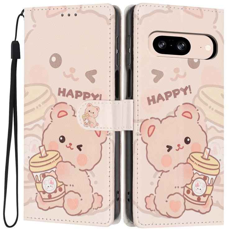 Colorful Painting Vegan Leather Phone Case with Lanyard, For Google Pixel 8, For Google Pixel 7a, For Google Pixel 7 Pro 5G
