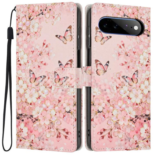 Colorful Painting Vegan Leather Phone Case with Lanyard, For Google Pixel 11 Pro XL, For Google Pixel 11 Pro, For Google Pixel 10a, For Google Pixel 10 Pro XL, For Google Pixel 10 / Pixel 10 Pro, For Google Pixel 9 Pro XL, For Google Pixel 9 / Pixel 9 ...