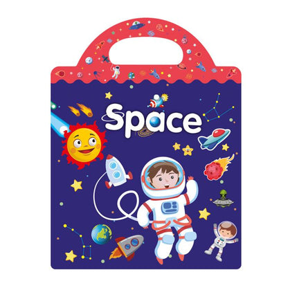 Children Early Education DIY Waterproof Reusable Stickers, Animals T01, Traffic T02, Dinosaur T03, Space T04, Body T05, Ocean T06, Princess T07, Insect T08, Farm T09, Four Seasons T10, Easter T13, Halloween Pumpkin Scarecrow T14, Christmas T15         ...