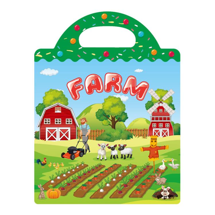Children Early Education DIY Waterproof Reusable Stickers, Animals T01, Traffic T02, Dinosaur T03, Space T04, Body T05, Ocean T06, Princess T07, Insect T08, Farm T09, Four Seasons T10, Easter T13, Halloween Pumpkin Scarecrow T14, Christmas T15         ...