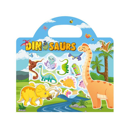 Children Early Education DIY Waterproof Reusable Stickers, Animals T01, Traffic T02, Dinosaur T03, Space T04, Body T05, Ocean T06, Princess T07, Insect T08, Farm T09, Four Seasons T10, Easter T13, Halloween Pumpkin Scarecrow T14, Christmas T15         ...
