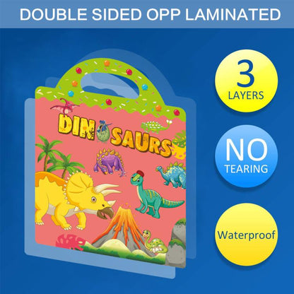 Children Early Education DIY Waterproof Reusable Stickers, Animals T01, Traffic T02, Dinosaur T03, Space T04, Body T05, Ocean T06, Princess T07, Insect T08, Farm T09, Four Seasons T10, Easter T13, Halloween Pumpkin Scarecrow T14, Christmas T15         ...