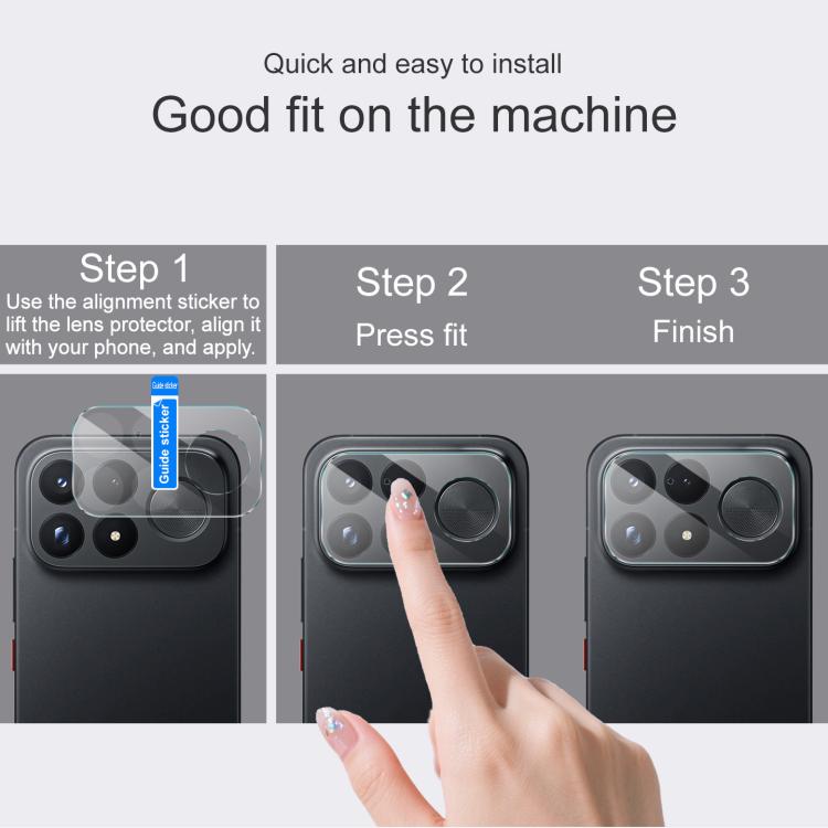 IMAK Rear Camera Lens Glass Film Thin Version, For Redmi K100 Pro Max 5G / Poco F9 Ultra 5G, For Redmi K100 Pro 5G / Poco F9 Pro 5G, For Redmi 17 4G / 5G Global 170mm, For Redmi 17C 4G, For Redmi K90 Max 5G