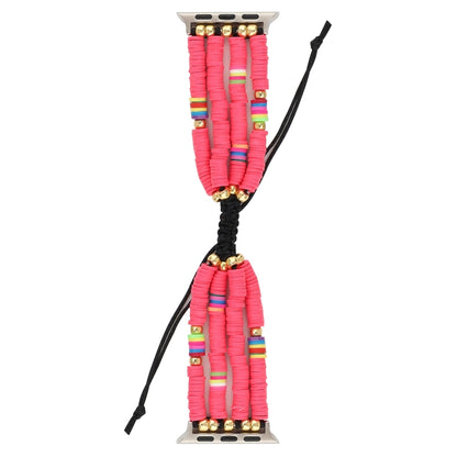 Bohemian Style Soft Ceramic Beaded Strap For Apple Series 6 & SE & 5 & 4 44mm / 3 & 2 & 1 42mm, For Apple Series 7 45mm / 6 & SE & 5 & 4 44mm / 3 & 2 & 1 42mm