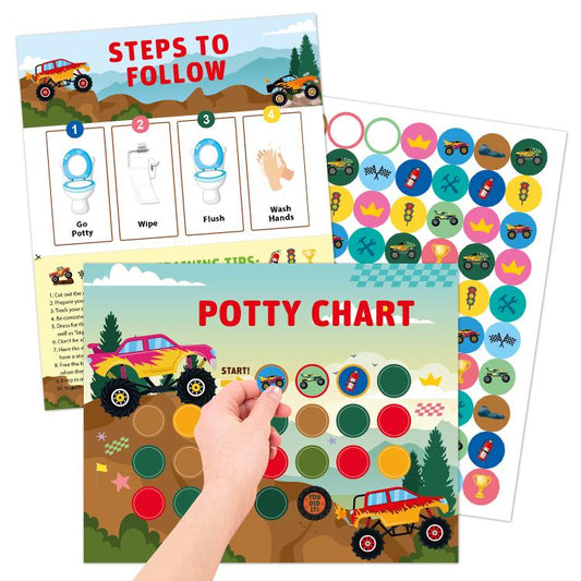 15pcs / Set Kids Toilet Potty Training Reward Progress Sticker Chart, T88 Unicorn, T87 Cars, T84 Dinosaur, T86 Mermaid, T85 Farm