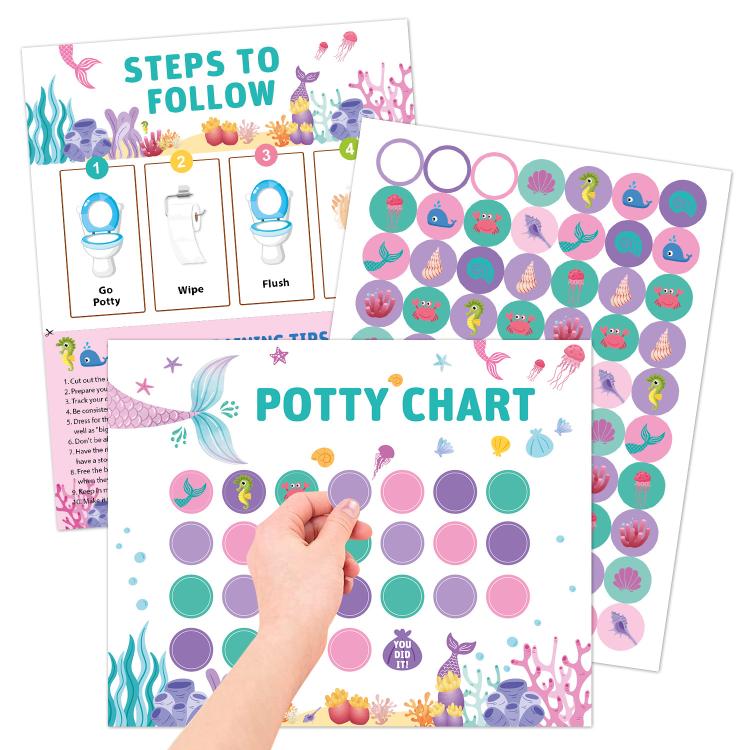 15pcs / Set Kids Toilet Potty Training Reward Progress Sticker Chart, T88 Unicorn, T87 Cars, T84 Dinosaur, T86 Mermaid, T85 Farm