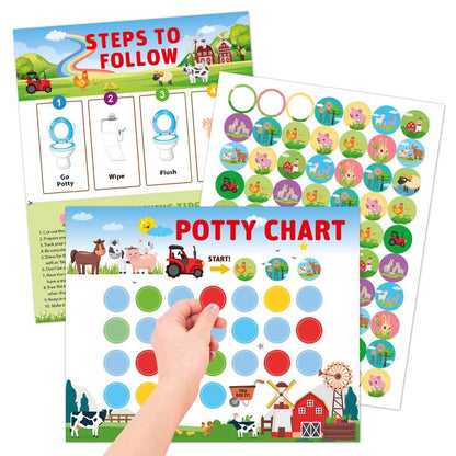 15pcs / Set Kids Toilet Potty Training Reward Progress Sticker Chart, T88 Unicorn, T87 Cars, T84 Dinosaur, T86 Mermaid, T85 Farm