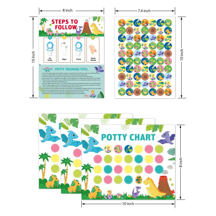15pcs / Set Kids Toilet Potty Training Reward Progress Sticker Chart, T88 Unicorn, T87 Cars, T84 Dinosaur, T86 Mermaid, T85 Farm