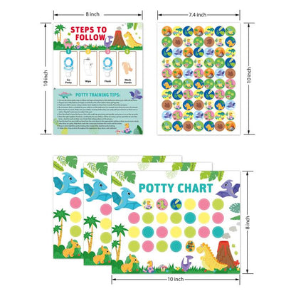 15pcs / Set Kids Toilet Potty Training Reward Progress Sticker Chart, T88 Unicorn, T87 Cars, T84 Dinosaur, T86 Mermaid, T85 Farm